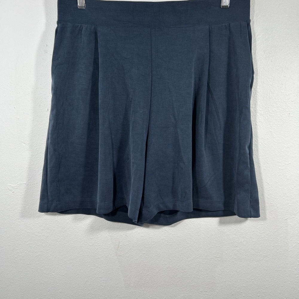 Ododos Pleated Shorts Womens XL‎ Blue Stretch Soft Lounge Activewear Performance